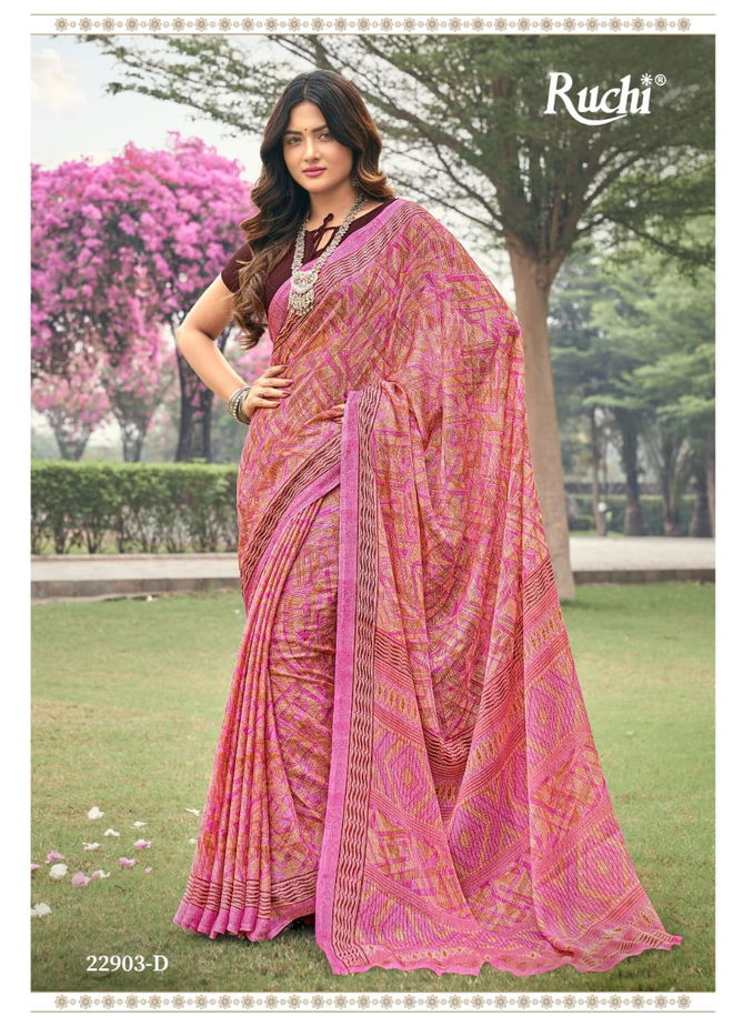 Aahana By Ruchi Printed Daily Wear Sarees Catalog